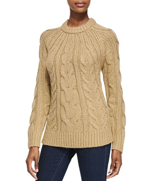 michael michael kors chunky beaded cable knit sweater|Michael Michael Kors cable.